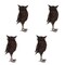 Outdoor Living and Style Solar LED Lighted Owl Outdoor Garden Statues - 16.5" - Brown - Set of 4
